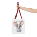 Cute Elephant Tote Bag, Eco-Friendly Bag, Animal Lover Gift, Baby Shower Present, Grocery Tote, AOP Design - Image 8
