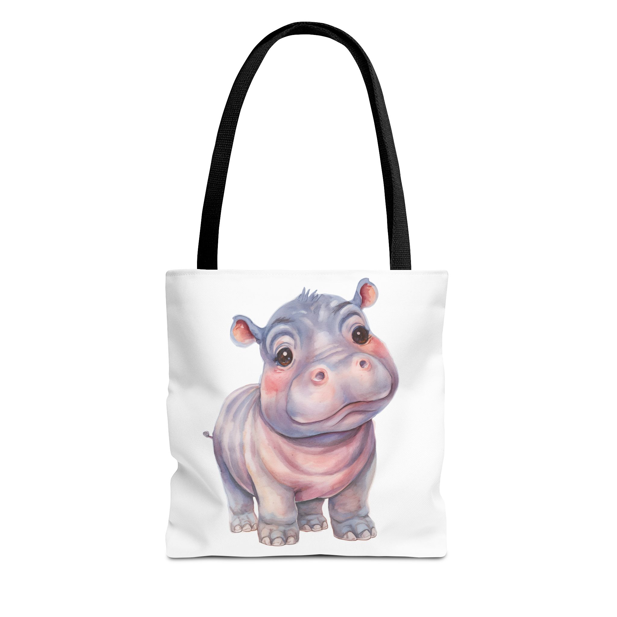 10035610583525746589_2048.jpeg Cute Hippo Tote Bag: Perfect for Shopping, Beach, Gifts, Animal Lovers, Eco-Friendly - Image 1