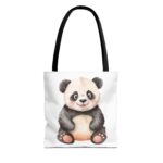 Adorable Panda Tote Bag, Cute Tote for Shopping, Beach, Gifts, Animal Lover Accessories, Eco-Friendly Reusable Bag