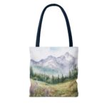 Mountain Landscape Tote Bag - Nature Lover Gift, Eco-Friendly Carryall, Travel Bag, Hiking Accessory, Boho Style - Image 18