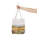 Watercolor Landscape Tote Bag, Floral Field Bag, Eco-Friendly Shopping Tote, Summer Picnic Essential, Gift for Nature Lovers - Image 12