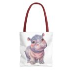 Cute Hippo Tote Bag: Perfect for Shopping, Beach, Gifts, Animal Lovers, Eco-Friendly - Image 5