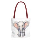 Cute Elephant Tote Bag, Eco-Friendly Bag, Animal Lover Gift, Baby Shower Present, Grocery Tote, AOP Design - Image 5