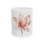 Floral Ceramic Mug - Elegant Drinkware for Tea & Coffee Lovers, Home Decor, Gift for Her, Mother's Day, Birthday, or Special Events