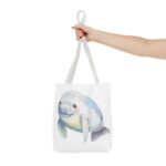 Cute Manatee Tote Bag, Eco-Friendly Shopping Bag, Beach Bag, Gift for Animal Lovers, Reusable Grocery Tote, Cute Pet Lover Accessory - Image 12