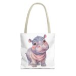 Cute Hippo Tote Bag: Perfect for Shopping, Beach, Gifts, Animal Lovers, Eco-Friendly - Image 13