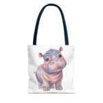 Cute Hippo Tote Bag: Perfect for Shopping, Beach, Gifts, Animal Lovers, Eco-Friendly - Image 17