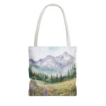 Mountain Landscape Tote Bag - Nature Lover Gift, Eco-Friendly Carryall, Travel Bag, Hiking Accessory, Boho Style - Image 9