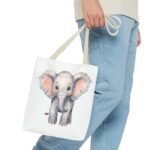 Cute Elephant Tote Bag, Eco-Friendly Bag, Animal Lover Gift, Baby Shower Present, Grocery Tote, AOP Design - Image 15