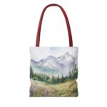 Mountain Landscape Tote Bag - Nature Lover Gift, Eco-Friendly Carryall, Travel Bag, Hiking Accessory, Boho Style - Image 6