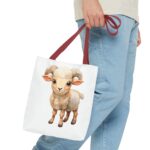 Adorable Sheep Tote Bag - Cute Animal Design, Perfect for Everyday Use, Gift for Animal Lovers, Eco-Friendly Shopping, Stylish Storage - Image 7