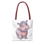 Cute Hippo Tote Bag: Perfect for Shopping, Beach, Gifts, Animal Lovers, Eco-Friendly - Image 6