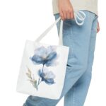 Floral Tote Bag, AOP, Boho Chic, Everyday Carry, Gift for Her, Shopping Bag, Beach Bag, Mother's Day, Spring Style, Eco-Friendly - Image 11