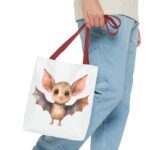 Adorable Bat Tote Bag, Cute Animal Lover Gift, Halloween Accessory, Eco-Friendly Shopping Bag, Whimsical Bat Design - Image 7