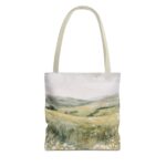 Serene Landscape Tote Bag, Nature Lover's Tote, Eco-Friendly Shopping Tote, Gift for Her, Boho Bag, Floral Design - Image 13