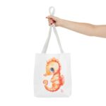 Seahorse Art Tote Bag, Cute Beach Bag, Sea Life Lover Gift, Summertime Accessory, Eco-Friendly Shopping Tote, Unique Ocean Design - Image 12