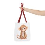 Adorable Monkey Tote Bag, Cute Animals Shopping Bag, Gift for Animal Lovers, Eco-friendly Tote, Fun Everyday Use - Image 8