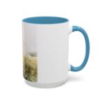 Watercolor Floral Mug – Ceramic Coffee Cup with Colored Handle, 11oz / 15oz - Image 18