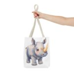 Adorable Rhino Tote Bag - Kid's Accessory, Eco-Friendly Gift, Animal Lover Tote, Fun For Birthdays, Everyday Carry - Image 16