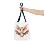 Adorable Bat Tote Bag, Cute Animal Lover Gift, Halloween Accessory, Eco-Friendly Shopping Bag, Whimsical Bat Design - Image 20