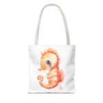 Seahorse Art Tote Bag, Cute Beach Bag, Sea Life Lover Gift, Summertime Accessory, Eco-Friendly Shopping Tote, Unique Ocean Design - Image 10