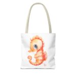 Seahorse Art Tote Bag, Cute Beach Bag, Sea Life Lover Gift, Summertime Accessory, Eco-Friendly Shopping Tote, Unique Ocean Design - Image 14