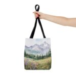 Mountain Landscape Tote Bag - Nature Lover Gift, Eco-Friendly Carryall, Travel Bag, Hiking Accessory, Boho Style - Image 4