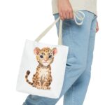 Cute Leopard Tote Bag, Stylish Shopping Bag, Animal Lover Gift, Eco-Friendly Tote, Kids' Accessories, Pet Carry Bag - Image 15