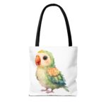Adorable Parrot Tote Bag, Eco-Friendly Shopping Bag, Bird Lover Gift, Beach Bag, Cute Tote, Colorful Carryall - Image 2