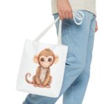 Adorable Monkey Tote Bag, Cute Animals Shopping Bag, Gift for Animal Lovers, Eco-friendly Tote, Fun Everyday Use - Image 11