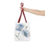 Elegant Floral Tote Bag, Stylish Beach Bag, Gift for Her, Eco-Friendly Shopping Tote, Blooming Floral Design - Image 8
