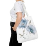 Elegant Floral Tote Bag, Stylish Beach Bag, Gift for Her, Eco-Friendly Shopping Tote, Blooming Floral Design - Image 20