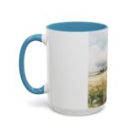 Watercolor Floral Mug – Ceramic Coffee Cup with Colored Handle, 11oz / 15oz - Image 19