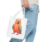 Colorful Parrot Tote Bag - Vibrant Beach Bag, Fun Shopping Tote, Gift for Bird Lovers, Eco-Friendly Accessory, Summer Vibes - Image 11