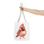 Cute Cardinal Tote Bag, Bird Lover Gift, Reusable Shopping Bag, Floral Design, Nature Enthusiast Decor, Earth Day Accessory - Image 16