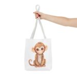 Adorable Monkey Tote Bag, Cute Animals Shopping Bag, Gift for Animal Lovers, Eco-friendly Tote, Fun Everyday Use - Image 12