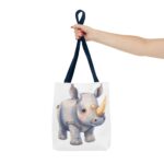 Adorable Rhino Tote Bag - Kid's Accessory, Eco-Friendly Gift, Animal Lover Tote, Fun For Birthdays, Everyday Carry - Image 20