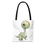 Adorable Dinosaur Tote Bag - Cute Dino AOP, Eco-Friendly Shopping, Kids' Gift, Everyday Use, Animal Lover Accessory - Image 2