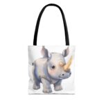Adorable Rhino Tote Bag - Kid's Accessory, Eco-Friendly Gift, Animal Lover Tote, Fun For Birthdays, Everyday Carry