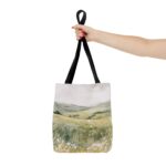Serene Landscape Tote Bag, Nature Lover's Tote, Eco-Friendly Shopping Tote, Gift for Her, Boho Bag, Floral Design - Image 4