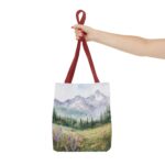 Mountain Landscape Tote Bag - Nature Lover Gift, Eco-Friendly Carryall, Travel Bag, Hiking Accessory, Boho Style - Image 8