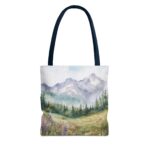 Mountain Landscape Tote Bag - Nature Lover Gift, Eco-Friendly Carryall, Travel Bag, Hiking Accessory, Boho Style - Image 17