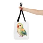 Adorable Parrot Tote Bag, Eco-Friendly Shopping Bag, Bird Lover Gift, Beach Bag, Cute Tote, Colorful Carryall - Image 4