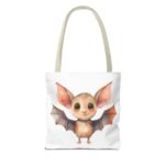 Adorable Bat Tote Bag, Cute Animal Lover Gift, Halloween Accessory, Eco-Friendly Shopping Bag, Whimsical Bat Design - Image 14