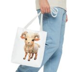 Adorable Sheep Tote Bag - Cute Animal Design, Perfect for Everyday Use, Gift for Animal Lovers, Eco-Friendly Shopping, Stylish Storage - Image 11