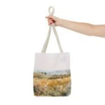 Watercolor Landscape Tote Bag, Floral Field Bag, Eco-Friendly Shopping Tote, Summer Picnic Essential, Gift for Nature Lovers - Image 16