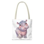 Cute Hippo Tote Bag: Perfect for Shopping, Beach, Gifts, Animal Lovers, Eco-Friendly - Image 14