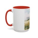 Watercolor Floral Mug – Ceramic Coffee Cup with Colored Handle, 11oz / 15oz - Image 15