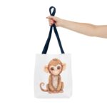 Adorable Monkey Tote Bag, Cute Animals Shopping Bag, Gift for Animal Lovers, Eco-friendly Tote, Fun Everyday Use - Image 20