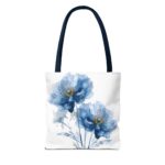 Elegant Floral Tote Bag | Stylish Blue Watercolor Design | Perfect for Shopping, Gifts, Beach, Travel, or Everyday Use - Image 18